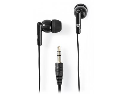NEDIS kabelová sluchátka/ do uší/ 3,5 mm jack/ kabel 1,20 m/ černá
