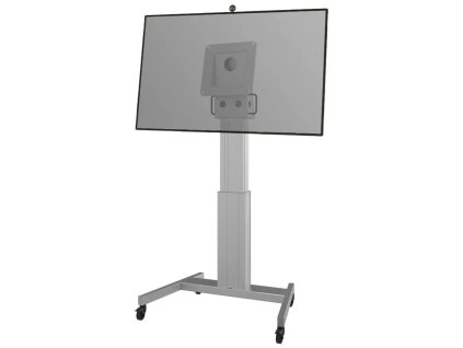 Neomounts Select NM-HUB2LIFTSILVER/Držák displeje/vozík/max 50"/VESA 350x350/nosn. 150kg/mot. nast.výšky/náklon/rotace/s