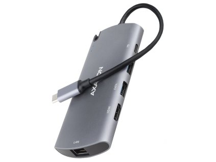 AXAGON hub USB-C / HMC-6M2 / USB 3.2 Gen1 / 2x USB-A / HDMI / GLAN / SATA M.2 / 100W PD / 0,1m
