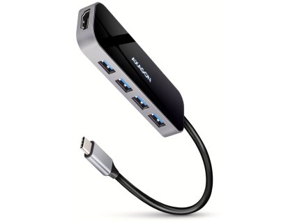 AXAGON hub USB-C 6v1 / HMC-6H4A / USB 3.2 Gen1 / 4x USB-A / HDMI / PowerDelivery / kovové tělo / 0,2m