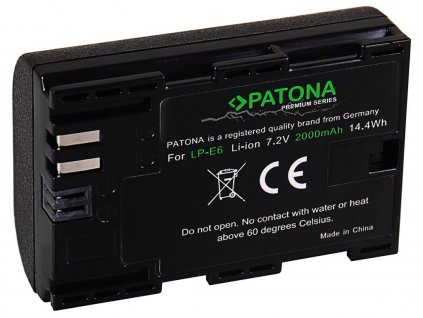 PATONA baterie pro foto Canon LP-E6 2000mAh Li-Ion Premium