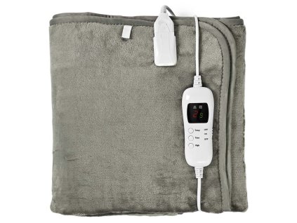 NEDIS elektrická deka/ 1 osoba/ 150 x 80 cm/ 9 nastavení teploty/ ochrana proti přehřátí/ digi. ovládání/ Flanel Fleece