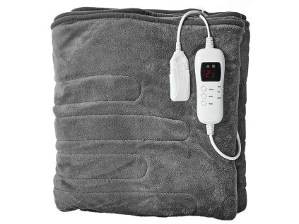 NEDIS elektrická deka/ 2 osoby/ 200 x 180 cm/ 9 nastavení teploty/ ochrana proti přehřátí/ dig. ovládání/ Coral Fleece