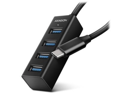 AXAGON MINI hub USB-C / HUE-M1C / USB 3.2 Gen1 / 4x USB-A / kovové tělo / 0,2m