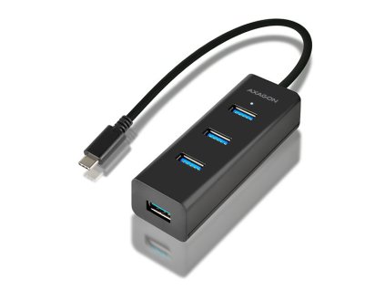 AXAGON hub USB-C / HUE-S2C / USB 3.2 Gen1 / 4x USB-A / MicroUSB / 0,4m