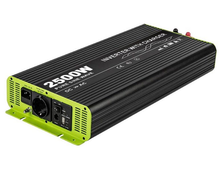 KOSUNPOWER UPS záložní zdroj s externí baterií 2500W, baterie 24V / AC230V čistý sinus