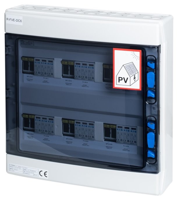 XTEND Solarmi Solarmi DC6 osazený rozvaděč pro fotovoltaiku, 6x svodič, 6x odpojovač, pojistky