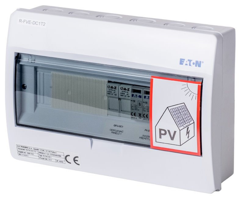 XTEND Solarmi Solarmi DC1T2 osazený rozvaděč pro fotovoltaiku, svodič, odpojovač, pojistky