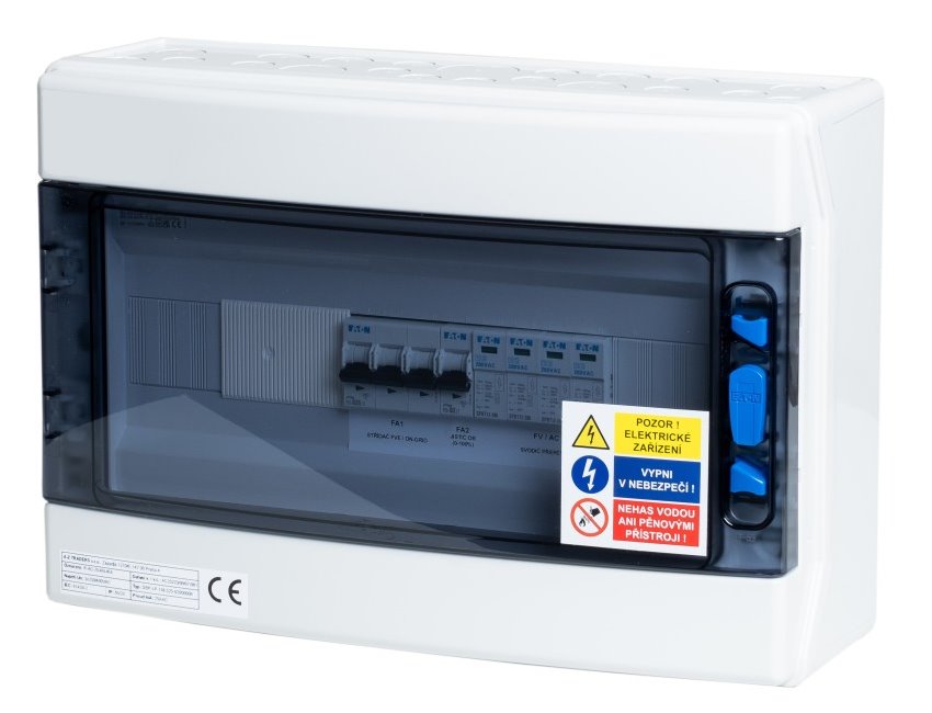 XTEND Solarmi Solarmi AC25N0 osazený rozvaděč pro fotovoltaiku, jističe, chránič, N0, 3f, 25A
