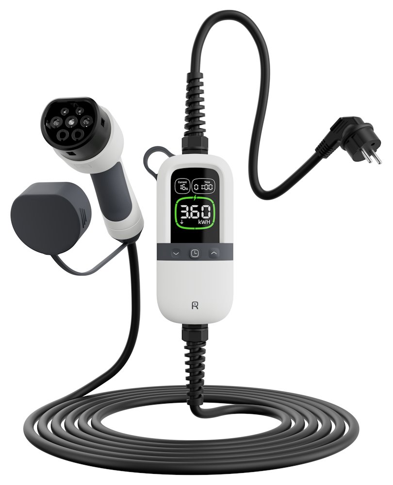 XTEND Solarmi EVSE AC přenosná, jednofázová nabíječka pro elektromobily, pro domácnosti, 3.6kW, 230 V, 6m kabel s konektorem T2