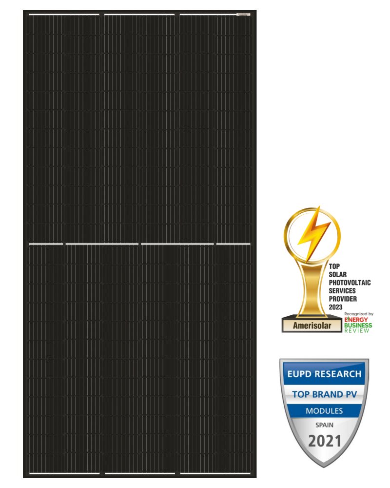 XTEND Solarmi Solarmi solární panel Amerisolar Mono 550 Wp černý 144 článků, AS-7M144-HC, (MPPT 42V)