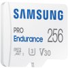 SAMSUNG PRO Endurance MicroSDXC 256GB + SD Adaptér / CL 10 UHS-I U3 / V30