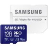 SAMSUNG PRO Plus MicroSDXC 128GB + SD Adaptér / CL10 UHS-I U3 / A2 / V30