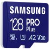 SAMSUNG PRO Plus MicroSDXC 128GB + SD Adaptér / CL10 UHS-I U3 / A2 / V30