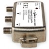 NEDIS zesilovač CATV/ maximální zesílení 12dB/ 85-1218 MHz/ 2 výstupy/ zpětný kanál - 4,5 dB/ 5-65 MHz/ konektor F/ šedý