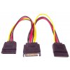 PremiumCord napájecí rozdvojka k HDD SATA - 2x SATA