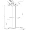 Neomounts  FL15-750WH1 / floor stand with cabinet, lockable tablet casing for Apple iPad, PRO, Air & Samsung Galaxy Tab