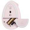 Logitech Lift Vertical Ergonomic Mouse - Dark Rose   Vertikální myš, optická, 6 tlačítek, bezdrátová, Bluetooth