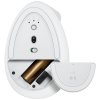 Logitech Lift Vertical Ergonomic Mouse - White   Vertikální myš, optická, 6 tlačítek, bezdrátová, Bluetooth