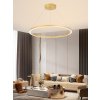 IMMAX NEO FINO SMART závěsné svítidlo 1 kruh, 80cm, 60W, zlaté, Zigbee 3.0, TUYA