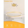 IMMAX NEO FINO SMART závěsné svítidlo 1 kruh, 80cm, 60W, zlaté, Zigbee 3.0, TUYA