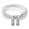 NEDIS PROFIGOLD USB-C/USB 3.2 Gen 2x2 kabel/ USB-C zástrčka - USB-C zástrčka/ nylon/ stříbrný/ BOX/ 2m