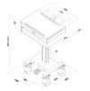 Neomounts  MED-M100 / Mobile Laptop Cart, incl. keyboard & mouse drawer / Creme