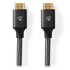 NEDIS PROFIGOLD High Speed HDMI 2.0 kabel s ethernetem/ 4K@60Hz/ zlacené konektory HDMI-HDMI/ bavlna/ šedý/ BOX/ 5m