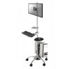 Neomounts FPMA-MOBILE1800 / Mobile Workplace Floor Stand (monitor, keyboard/mouse & PC) / Silver