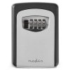 NEDIS trezor na klíče/ kombinace Dial Lock/ 2 klíče/ vnitřní a venkovní/ hliník/ černo-šedý