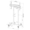 Neomounts FL55-875BL1/Držák displeje/vozík/37-100"/4 kolečka/VESA 800X600/nosn. 110kg/mot. nast.výšky/černý
