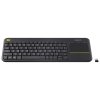 Logitech klávesnice Touch K400 Plus / Bezdrátová/ 2.4GHz/ Touchpad/ USB přijímač/ US/ Černá