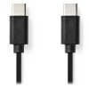NEDIS kabel USB 2.0/ zástrčka USB-C - zástrčka USB-C/ černý/ bulk/ 1m