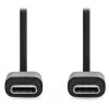 NEDIS kabel USB 2.0/ zástrčka USB-C - zástrčka USB-C/ černý/ bulk/ 1m