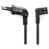 NEDIS napájecí kabel pro adaptéry/ Euro zástrčka - konektor IEC-320-C7/ úhlový-úhlový/ dvoulinka/ černý/ bulk/ 3m