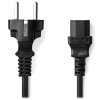 NEDIS napájecí kabel 230V/ přípojný 10A/ konektor IEC-320-C13/ přímá zástrčka Schuko/ černý/ bulk/ 5m