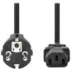NEDIS napájecí kabel 230V/ přípojný 10A/ konektor IEC-320-C13/ přímá zástrčka Schuko/ černý/ bulk/ 5m