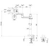 Neomounts DS60-425WH1 /Držák displeje/na stůl/17-27"/svorka+průchodka/3čepy/VESA 100X100/nosn.8kg/1 displej/bílý