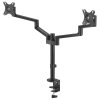 Neomounts DS60-425BL2 /Držák displeje/na stůl/17-27"/svorka+průchodka/3čepy/VESA 100X100/nosn.2x8kg/2 displeje/černý