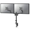 Neomounts DS60-425BL2 /Držák displeje/na stůl/17-27"/svorka+průchodka/3čepy/VESA 100X100/nosn.2x8kg/2 displeje/černý