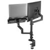 Neomounts DS20-425BL2/Držák displeje a notebooku/na stůl/17-27"; 11,6-17,3"/svorka+průch./VESA 100X100/nosn. 8+5kg/černý