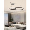 IMMAX NEO FINO NEW SMART závěsné svítidlo 2 kruhy, 60+80cm, 93W, černé, Zigbee 3.0, TUYA