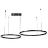 IMMAX NEO FINO NEW SMART závěsné svítidlo 2 kruhy, 60+80cm, 93W, černé, Zigbee 3.0, TUYA