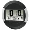 HAMA nástěnné hodiny PP-245/ digitální/ řízené rádiovým signálem DCF/ 1x AA/ černé