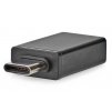 NEDIS USB-C adaptér/ USB 3.2 Gen 1/ zástrčka USB-C/ zásuvka USB-A/ 5 Gbps/ OTG/ kulatý/ poniklovaný/ černý/ blistr