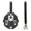 NEDIS napájecí kabel/ zástrčka Typ F/ přímý - přímý/ poniklovaný/ černý/ bulk/ 3m
