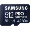 SAMSUNG PRO Ultimate MicroSDXC 512GB + USB Adaptér / CL10 UHS-I U3 / A2 / V30