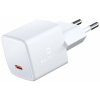 Swissten Síťový Adaptér GaN USB-C 33W PD mini 3x3x3 cm Bilý