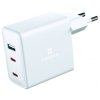 Swissten Síťový Adaptér GaN 2x USB-C + 1x USB 70W PD Bilý