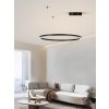 IMMAX NEO FINO NEW SMART závěsné svítidlo 1 kruh, 80cm, 60W, černé, Zigbee 3.0, TUYA